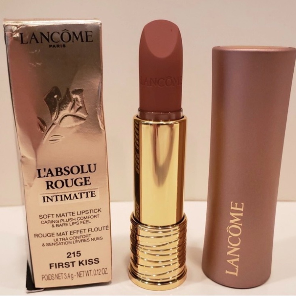 Lancôme Rouge Intimatte Soft Matte Lipstick — First Kiss (215). 
Sephora